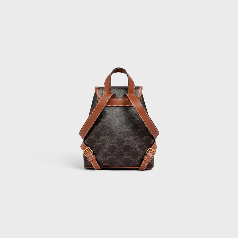 ミニ フォルコバックパック / トリオンフキャンバス＆カーフスキン - タン - GIFT FINDER - 1 | CELINE