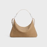 Large Romy IN NUBUCK CALFSKIN - BROWN SEPIA - CROSS-BODY BAGS - 1 | CELINE