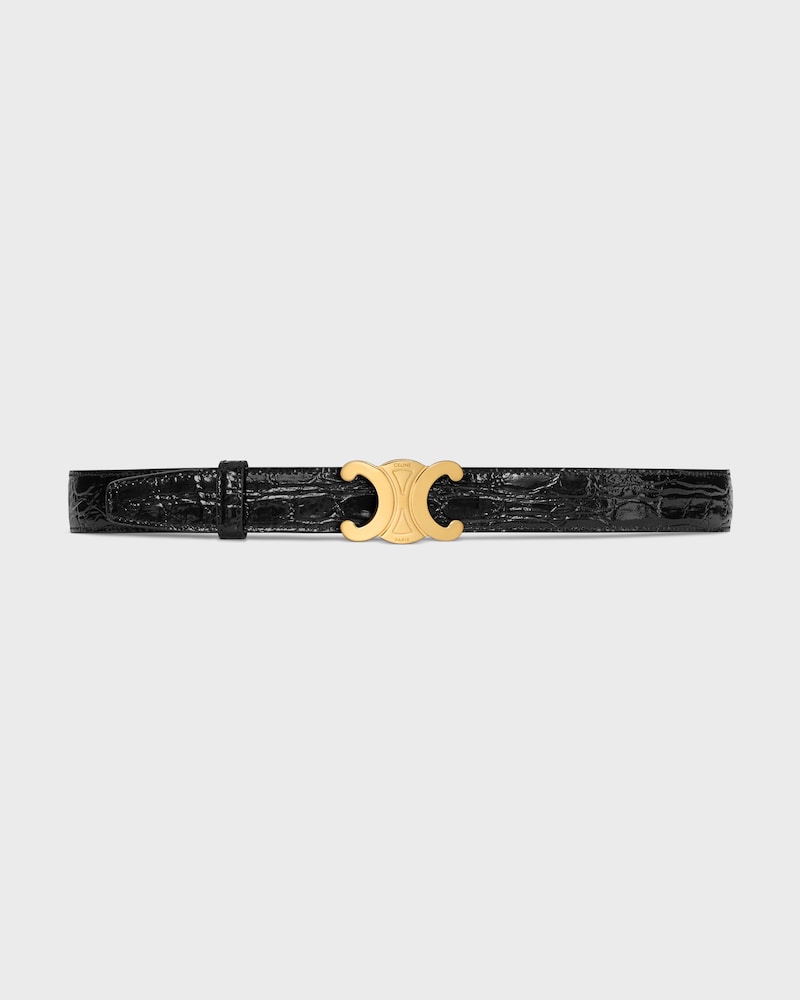 Reversible Strap 25MM IN TAURILLON LEATHER & CROCODILE EMBOSSED CALFSKIN -  -  - 1 | CELINE