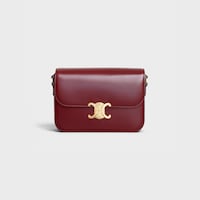 KLASSISCHE TRIOMPHE TASCHE aus glänzendem Kalbsleder - HELLES BORDEAUX - ABENDMODE - 1 | CELINE