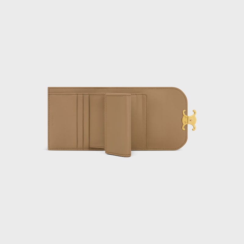 Petit portefeuille Triomphe veau brillant - DARK SEPIA - GIFT FINDER - 1 | CELINE