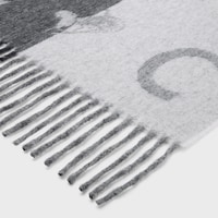 scarf IN BICOLOR CASHMERE WOOL - GREY / WHITE -  - 2 | CELINE