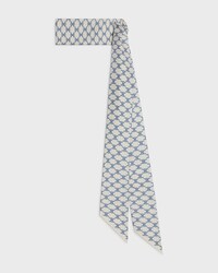 lavalliere in triomphe silk twill - DENIM -  - 2 | CELINE