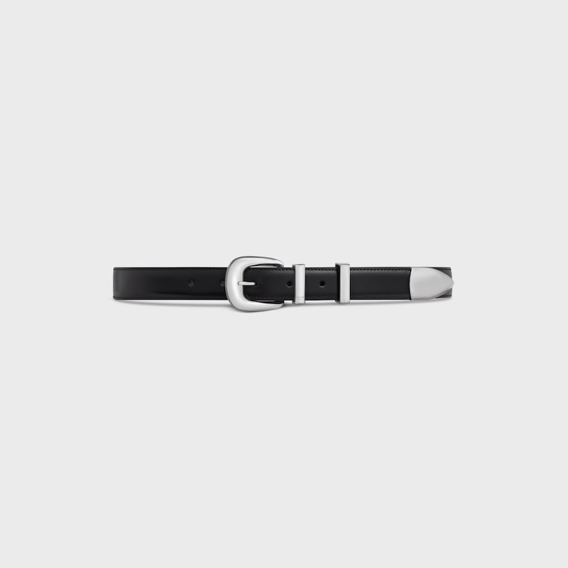 CINTURÓN ESTILO VAQUERO 25 MM DE PIEL TAURILLON - NEGRO -  - 1 | CELINE