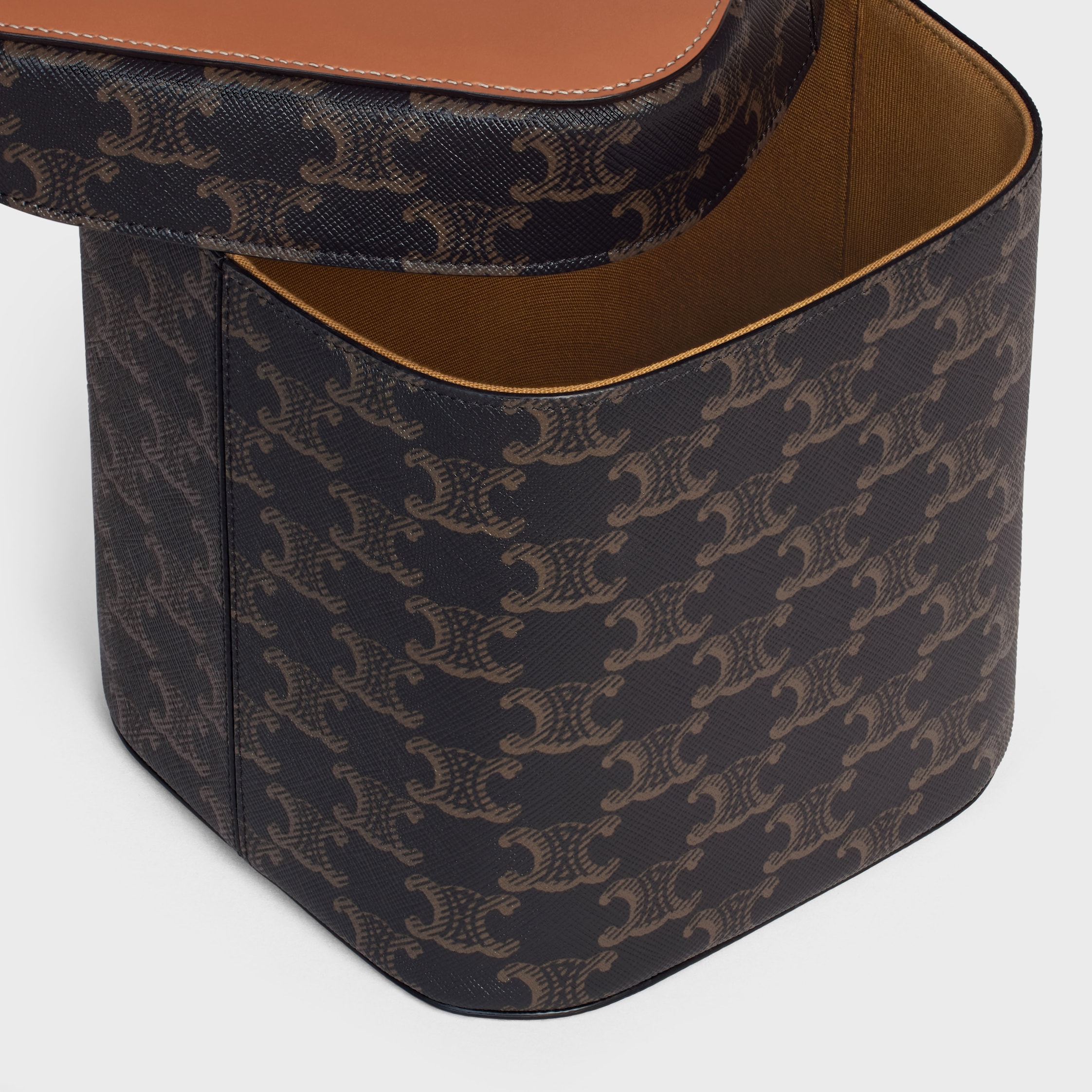ラージボックス / トリオンフキャンバス＆カーフスキン - タン | CELINE