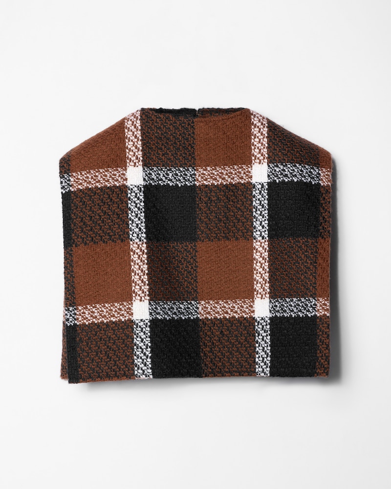 sleeveless top IN wool natte - NOIR/MARRON/CRAIE -  - 1 | CELINE