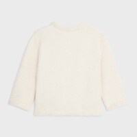 CHAQUETA CÁRDIGAN DE ALGODÓN TRENZADO - BLANCO MATE -  - 2 | CELINE