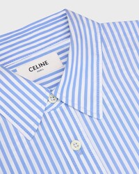 scout shirt IN striped cotton poplin - CRAIE/BLEU CIEL -  - 2 | CELINE