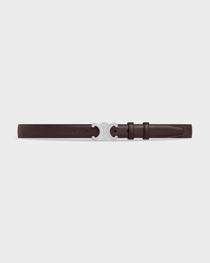 Ceinture Triomphe 25MM Veau Naturel - MARRON -  - 1 | CELINE