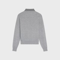 polo sweater IN fine cashmere silk - LIGHT GREY/GREY -  - 2 | CELINE