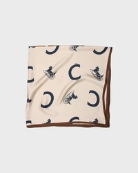 square IN silk twill - OFFWHITE/CAMEL -  - 2 | CELINE