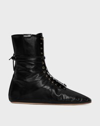 BALLET HIGH - LACE-UP BOOT IN LAMBSKIN - BLACK -  - 1 | CELINE