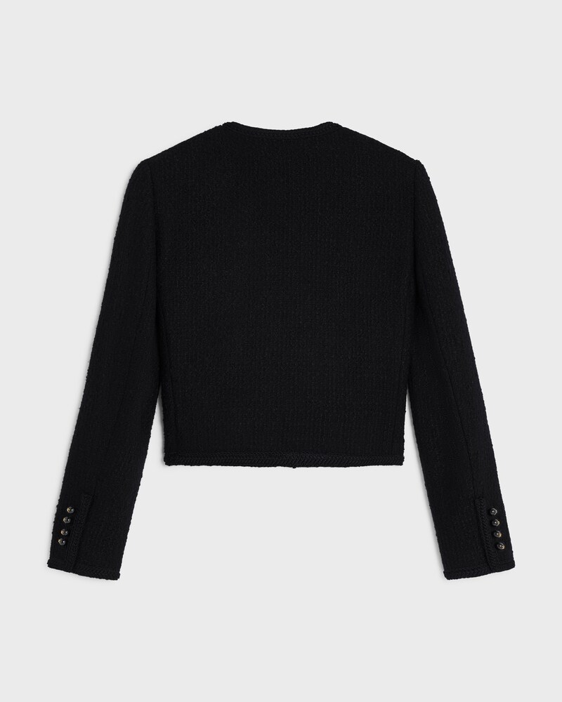 chasseur jacket IN wool natté - BLACK -  - 1 | CELINE