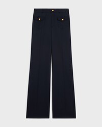 pants IN DIAGONAL WOOL - NAVY -  - 1 | CELINE
