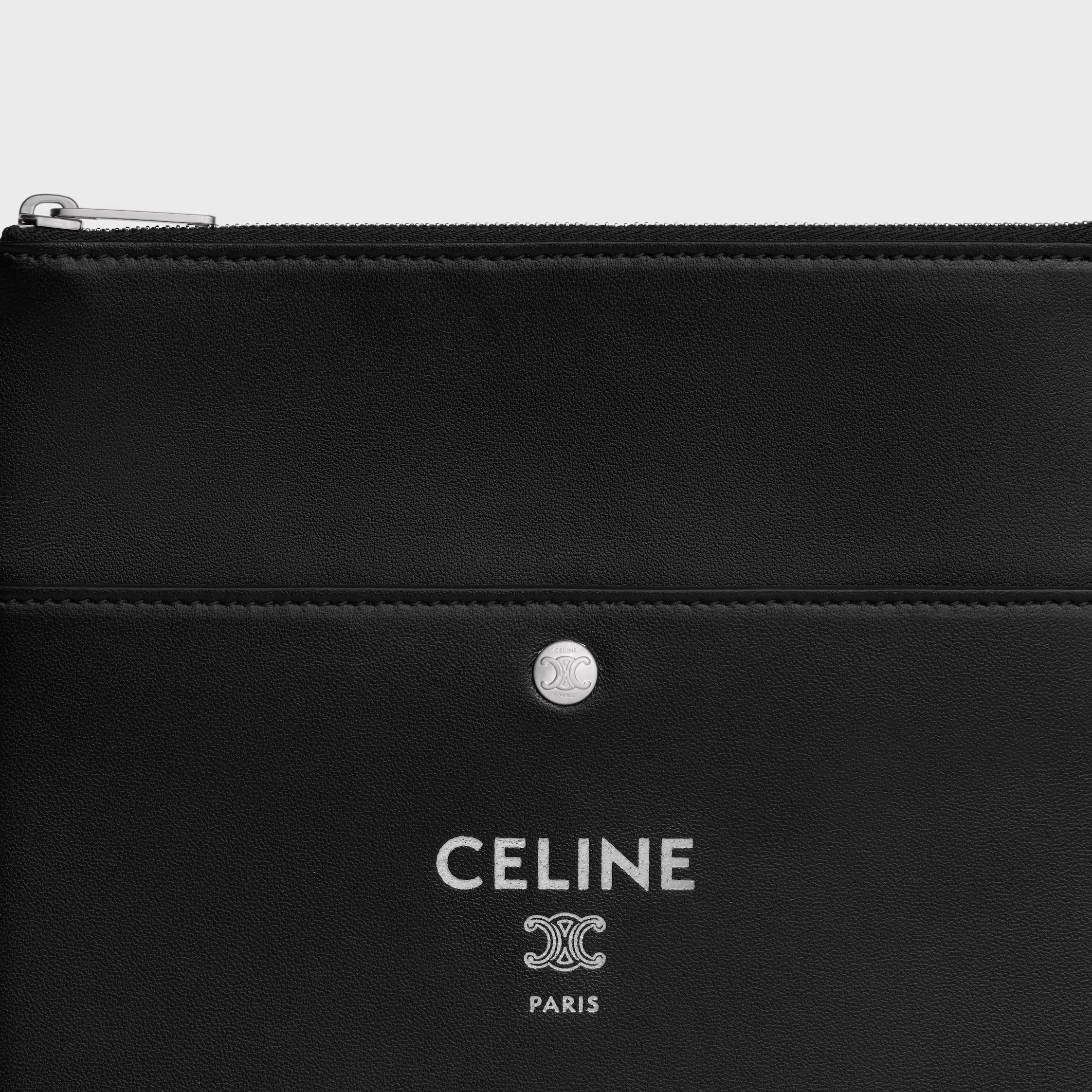 SHARP POUCH TAKE AWAY IN SMOOTH LAMBSKIN - BLACK | CELINE