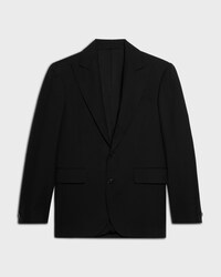 colonne jacket IN wool gabardine - BLACK -  - 1 | CELINE