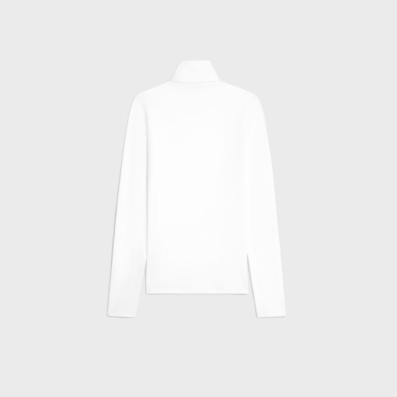 하이넥 탑 - 애슬레틱 코튼 저지 - 옵틱 화이트 -  - 1 | CELINE
