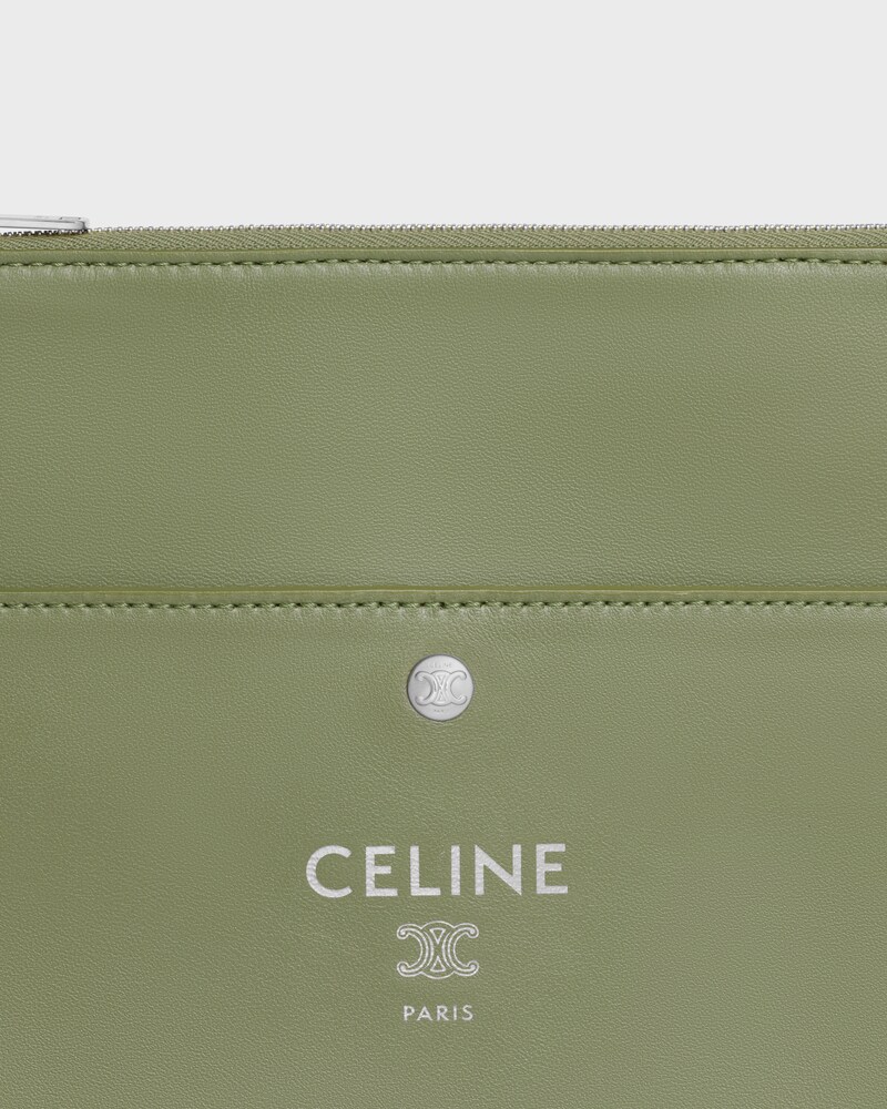 SHARP POUCH TAKE AWAY IN SMOOTH LAMBSKIN - LIGHT KHAKI - TAKE AWAY - 1 | CELINE