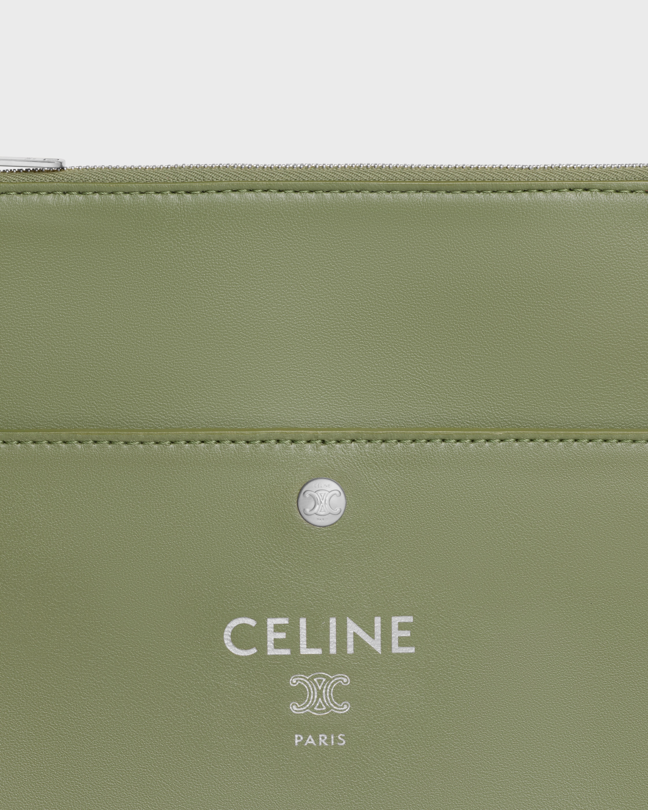 SHARP POUCH TAKE AWAY IN SMOOTH LAMBSKIN - LIGHT KHAKI | CELINE