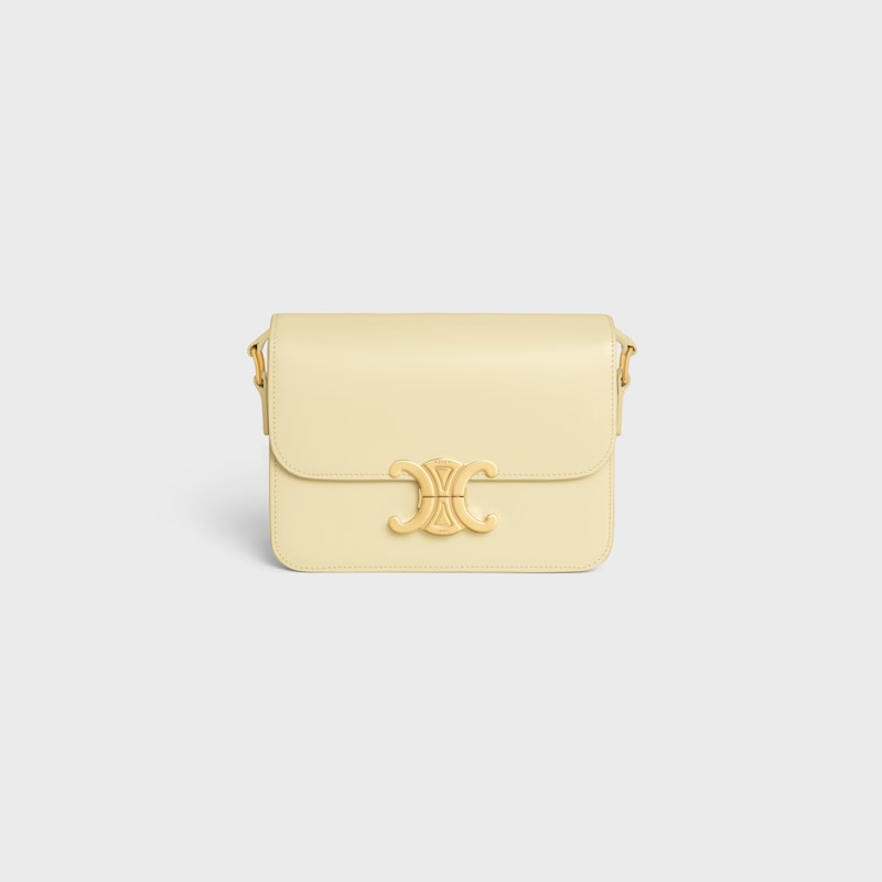 Teen Triomphe Bag in shiny calfskin - SUNLIGHT - TRIOMPHE - 1 | CELINE