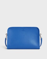 HORIZONTAL MESSENGER BAG TRIOMPHE TOUCH IN SUPPLE SHINY LAMBSKIN - OXIDE BLUE - NEW - 1 | CELINE