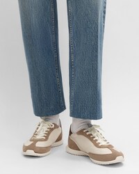 RACER SNEAKER IN NYLON, SUEDE CALFSKIN AND CALFSKIN - OPTIC WHITE / BROWN -  - 2 | CELINE