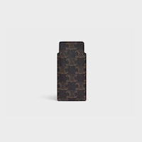 SMALL HAIR COMB IN TRIOMPHE CANVAS - BLACK / TAN - ACCESSORIES - 2 | CELINE