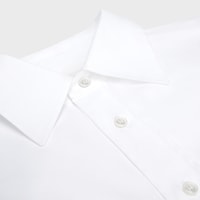 cropped shirt IN cotton poplin - OPTIC WHITE -  - 2 | CELINE
