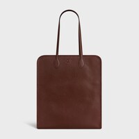 TALL CABAS EN AGNEAU BRILLANT - MARRON fonc&eacute; - HOMME - 1 | CELINE