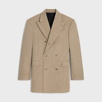 COLONNE JACKET IN wool - MOSS -  - 1 | CELINE