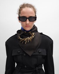 square IN silk twill - NOIR/MULTICOLORE -  - 2 | CELINE
