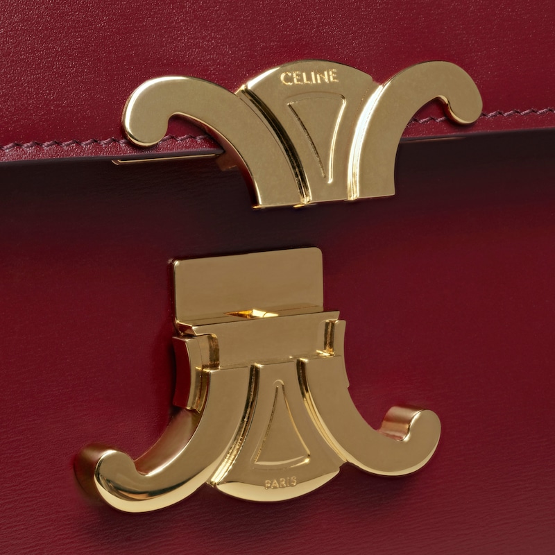 SAC TRIOMPHE CLASSIQUE veau brillant - BORDEAUX CLAIR - GIFT FINDER - 1 | CELINE