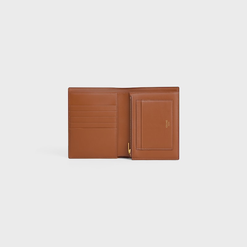 MEDIUM WALLET CELINE VICTOIRE in Triomphe Canvas - TAN - WALLETS - 1 | CELINE