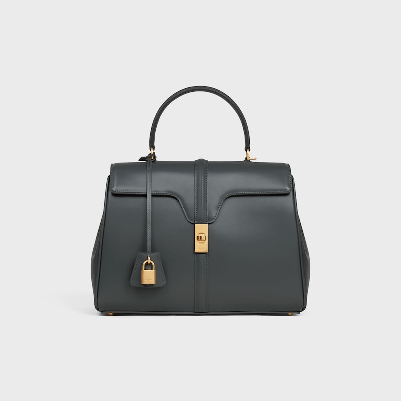 Classique 16 Bag in satinated calfskin - SLATE GREY - 16 - 1 | CELINE