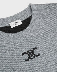 crewneck sweater IN cashmere - MEDIUM GREY/DARK GREY -  - 2 | CELINE