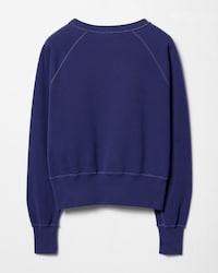 SWEATSHIRT IN cotton fleece - WASHED NAVY / YELLOW -  - 2 | CELINE