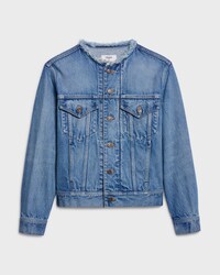 VESTE DENIM SANS COL - CLEAR WATERFALL -  - 1 | CELINE
