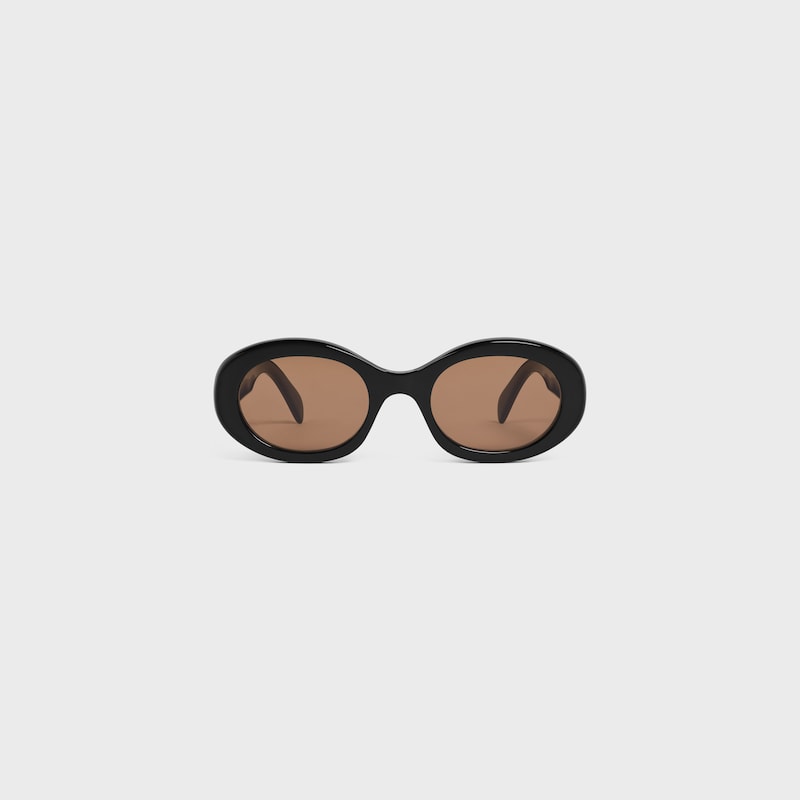 Triomphe 01 sunglasses in Acetate - Black / Nicotine -  - 1 | CELINE