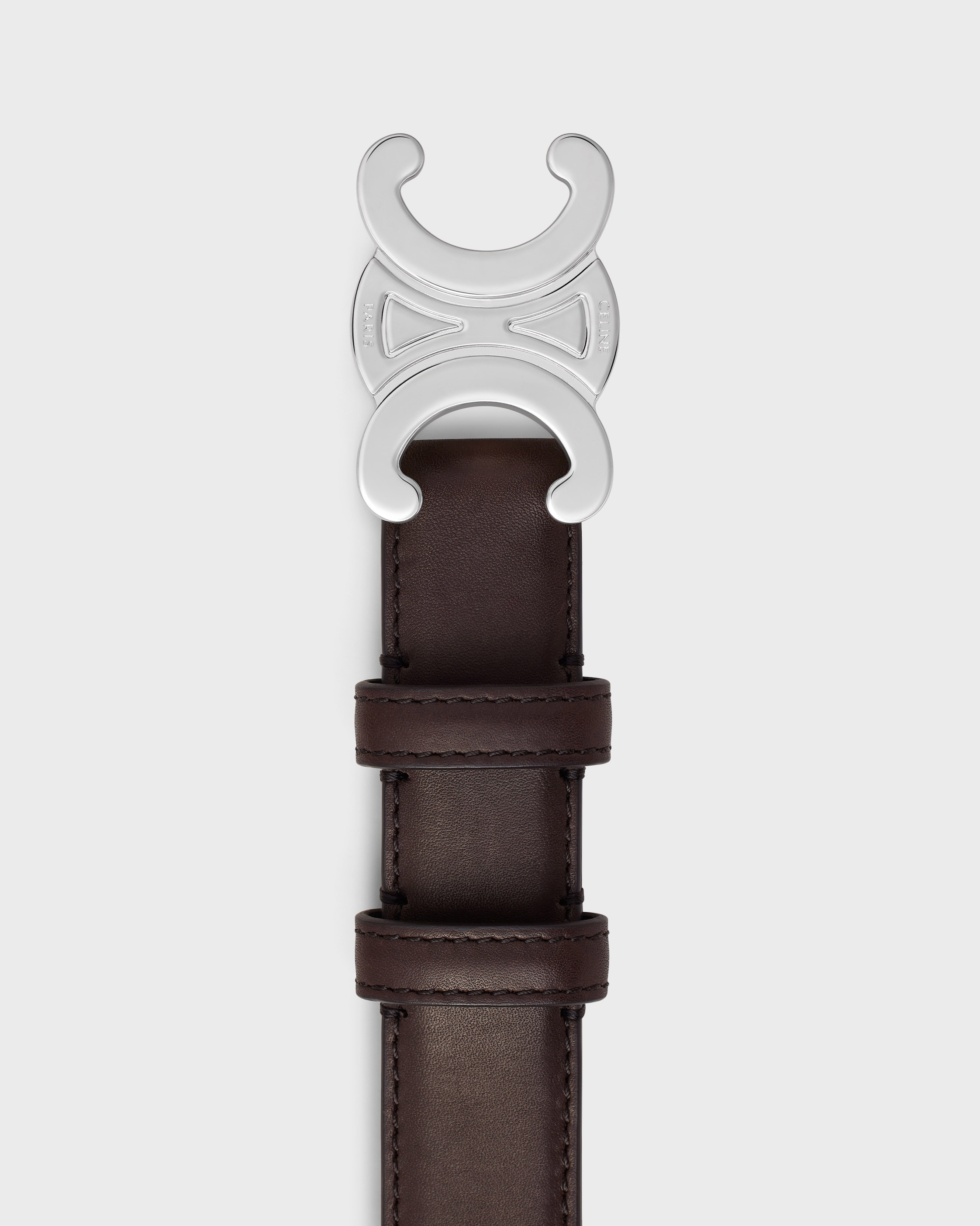 CELINE セリーヌ カーフスキン トリオンフ バックル ベルト ブラウン トリオンフベルト 25mm / ナチュラルカーフスキン - ブラウン | CELINE