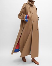 trench coat IN COTTON AND WOOL GABARDINE - BEIGE -  - 2 | CELINE