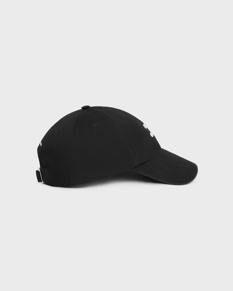  casquette baseball vivienne twill de coton - Noir/Blanc -  - 1 | CELINE