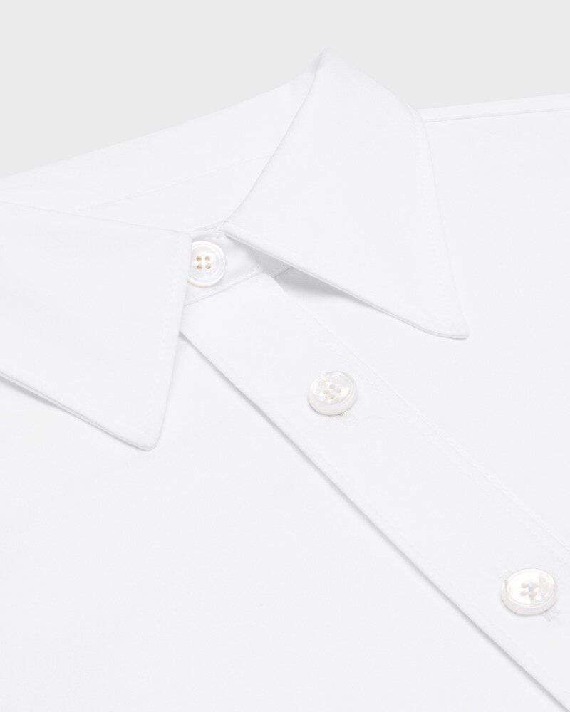 shirt dress IN technical cotton poplin - WHITE -  - 1 | CELINE