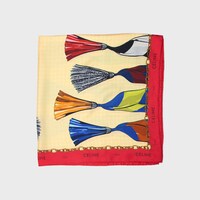square IN silk twill - YELLOW/RED/WHITE -  - 2 | CELINE