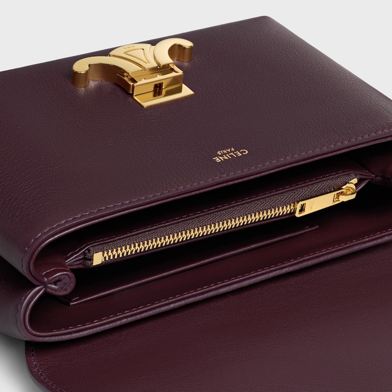 TEEN NINO BAG IN SUPPLE GRAINED CALFSKIN - DEEP BURGUNDY - NINO - 1 | CELINE