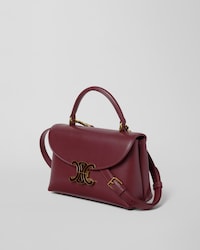 TEEN NINO BAG IN SMOOTH SATINATED CALFSKIN WITH ENAMEL CLOSURE - SYRAH - NINO - 2 | CELINE