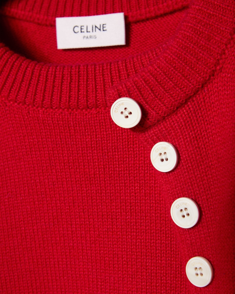 twinset cardigan IN heritage cashmere - RED -  - 1 | CELINE