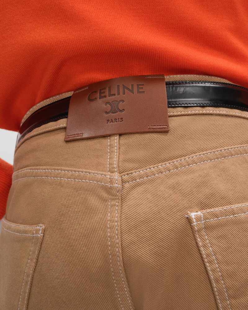 boyfriend jeans 001 IN cotton denim - LATTE LIGHT STONE WASH -  - 1 | CELINE