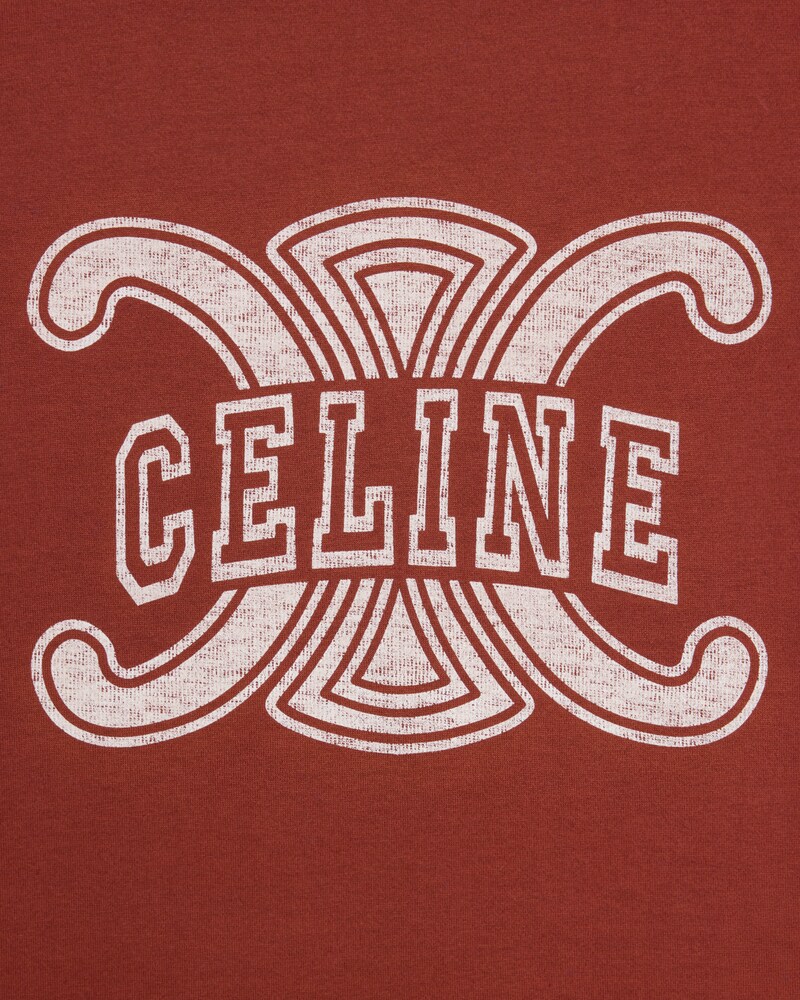 70's t-shirt IN cotton jersey - COGNAC/CREAM -  - 1 | CELINE