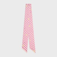 lavalliere IN silk twill - PINK/GOLD -  - 1 | CELINE