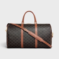 Large Travel Bag IN Triomphe Canvas and calfskin - TAN - CROSS-BODY BAGS - 2 | CELINE
